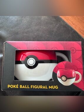 Pokemon Poké Ball Figural Mug - Red & White Ceramic